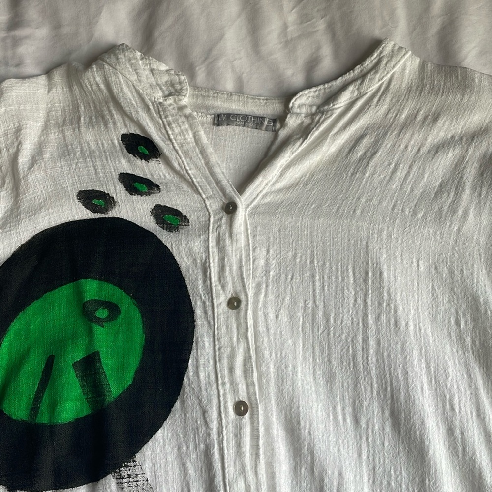 Designer linen men’s shirt - made in Italy. Purchased on vacation. Brand new